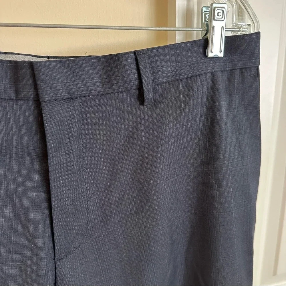 NWT Banana Republic Mens 32/32 Navy Blue Classic Fit Wool Dress Pants Career New